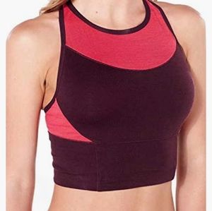 Icebreaker Women's Meld Long Sports Bra - Pink L